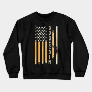 DOGECOIN Gold Flag Crewneck Sweatshirt